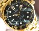 AAA Clone Omega Seamaster Diver 300m Swiss 8800 Black Dial Yellow Gold Watch (2)_th.jpg